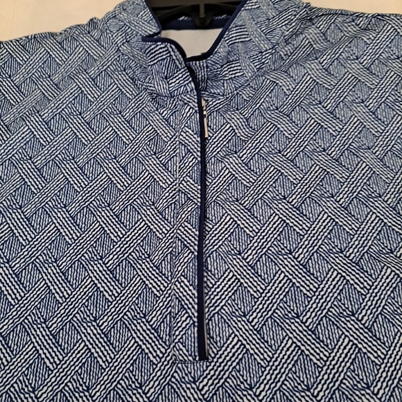 EP New York UPF+50 Sleeveless Blue Geometric 1/4 Zip Golf Dress Sz L EUC - Picture 6 of 11